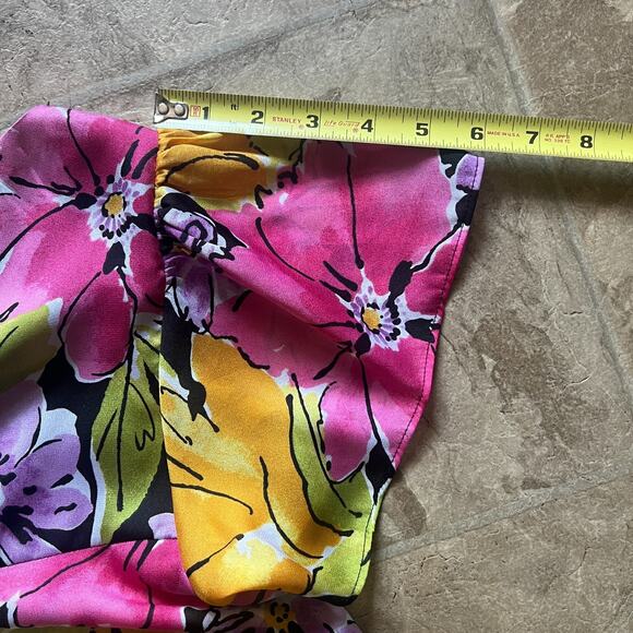 Rafaella Floral Top Multi-color Art to Wear Retro Bloomcore Maximalist Resort - Picture 8 of 8